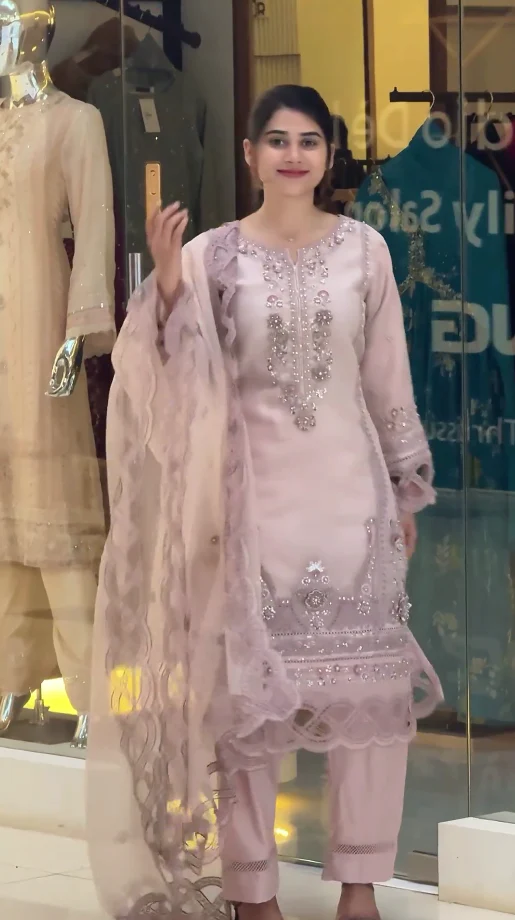 Women's Rayon Embroidered Kurta, Pant with Dupatta Set - Image 5