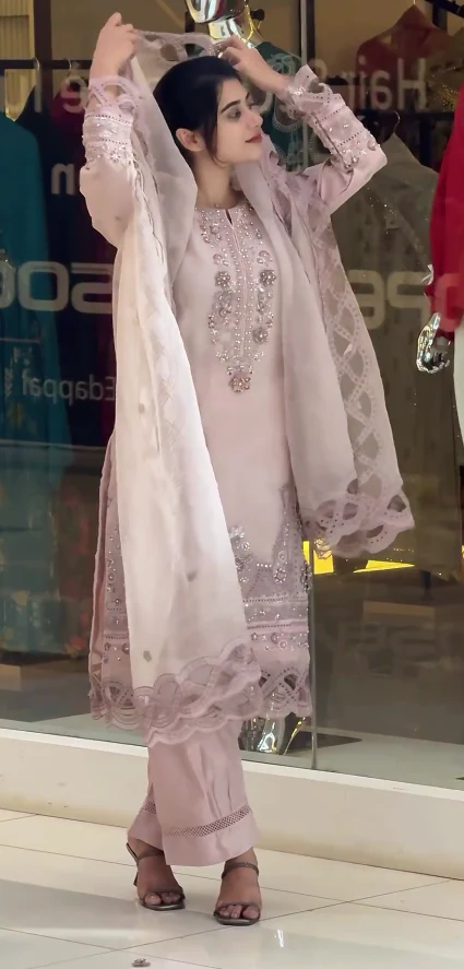 Women's Rayon Embroidered Kurta, Pant with Dupatta Set - Image 2