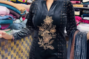 Shiroskee Angle: Premium Velvet Party Wear Suit with Shawl