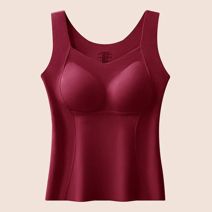 Women's Thermal Tank Tops with Built-in Bra - Image 2