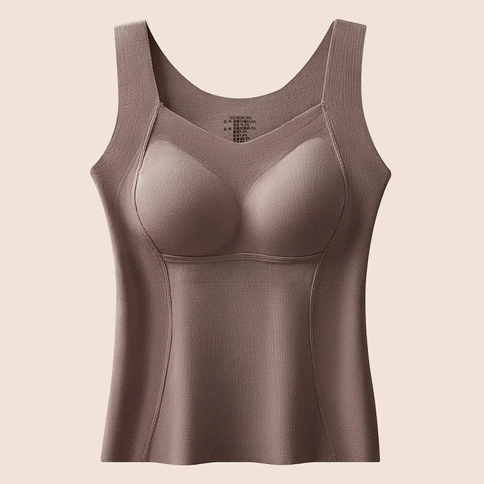 Women's Thermal Tank Tops with Built-in Bra - Image 3