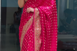 Ethnic Motifs Zari Banarasi Saree – A Timeless Banarasi Treasure