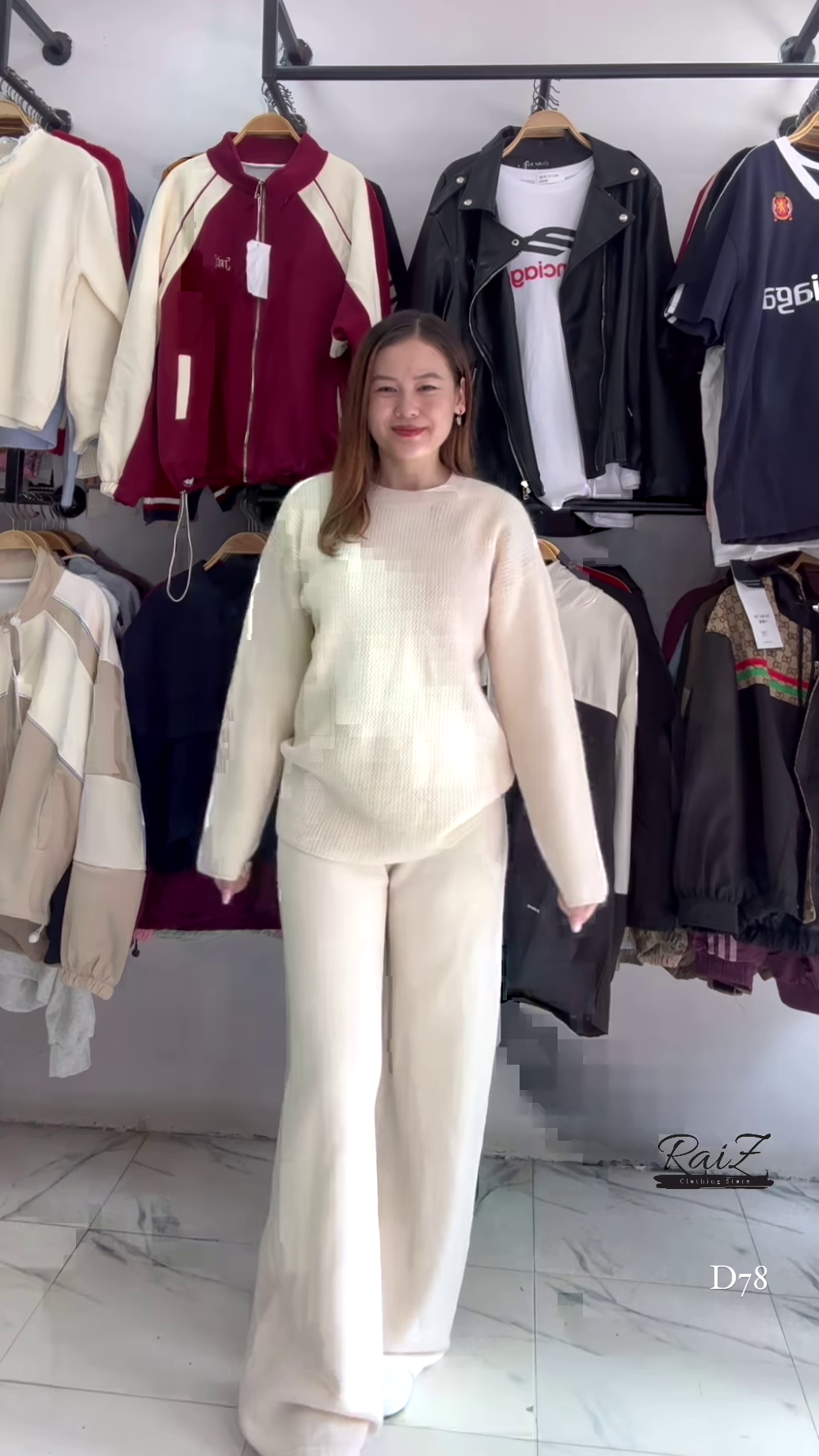 Self-Design Woollen Sweater & Palazzo Set – Elegant Winter Ensemble - Image 10