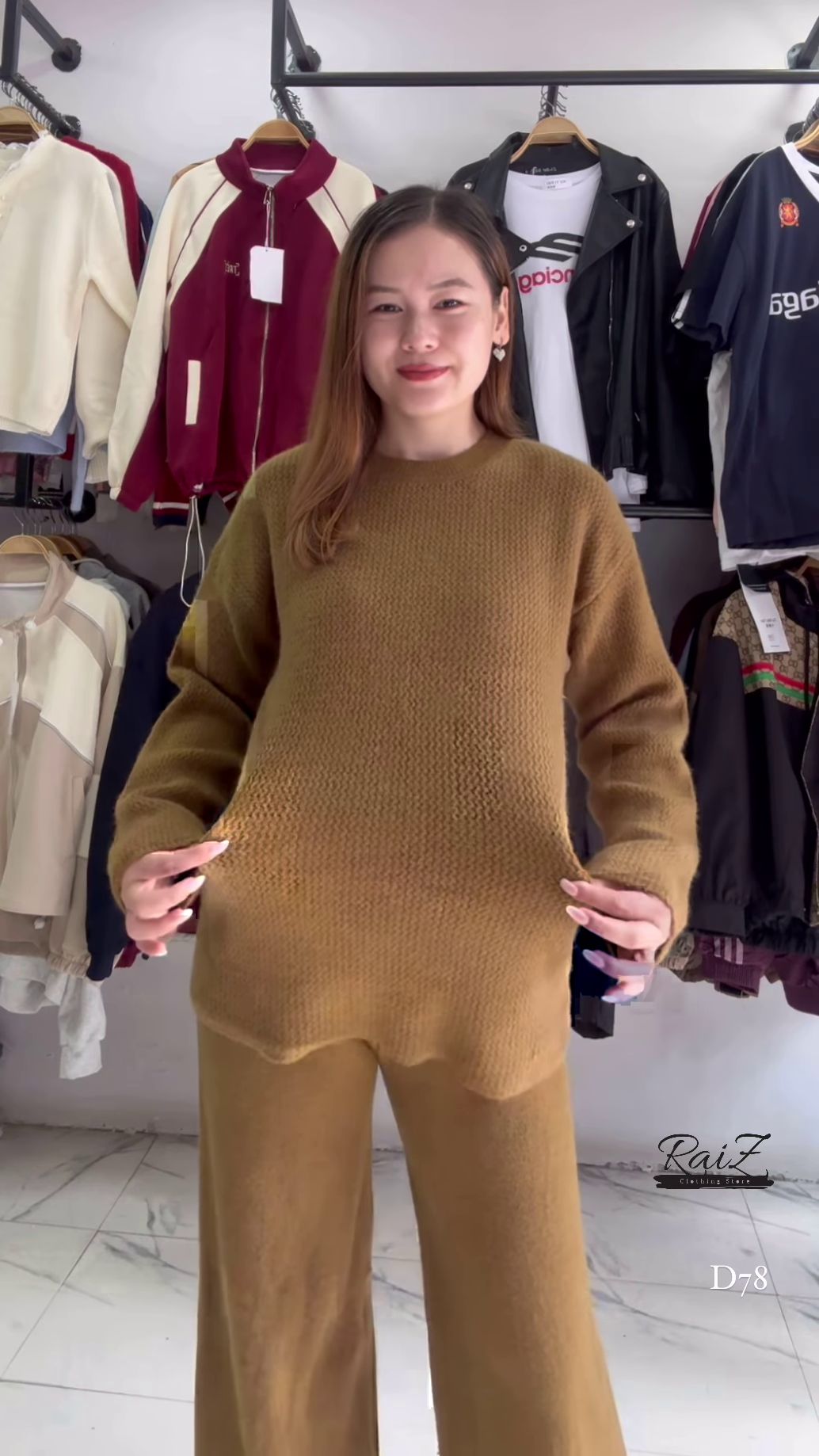 Self-Design Woollen Sweater & Palazzo Set – Elegant Winter Ensemble - Image 8