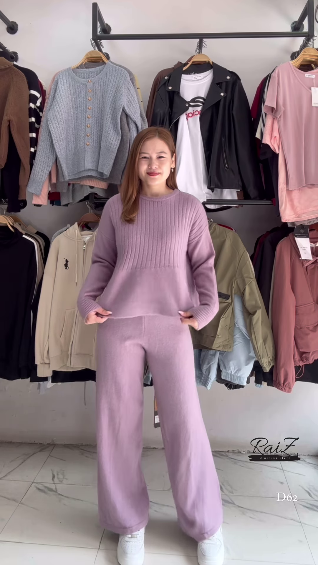 Self-Design Woollen Sweater & Palazzo Set – Elegant Winter Ensemble