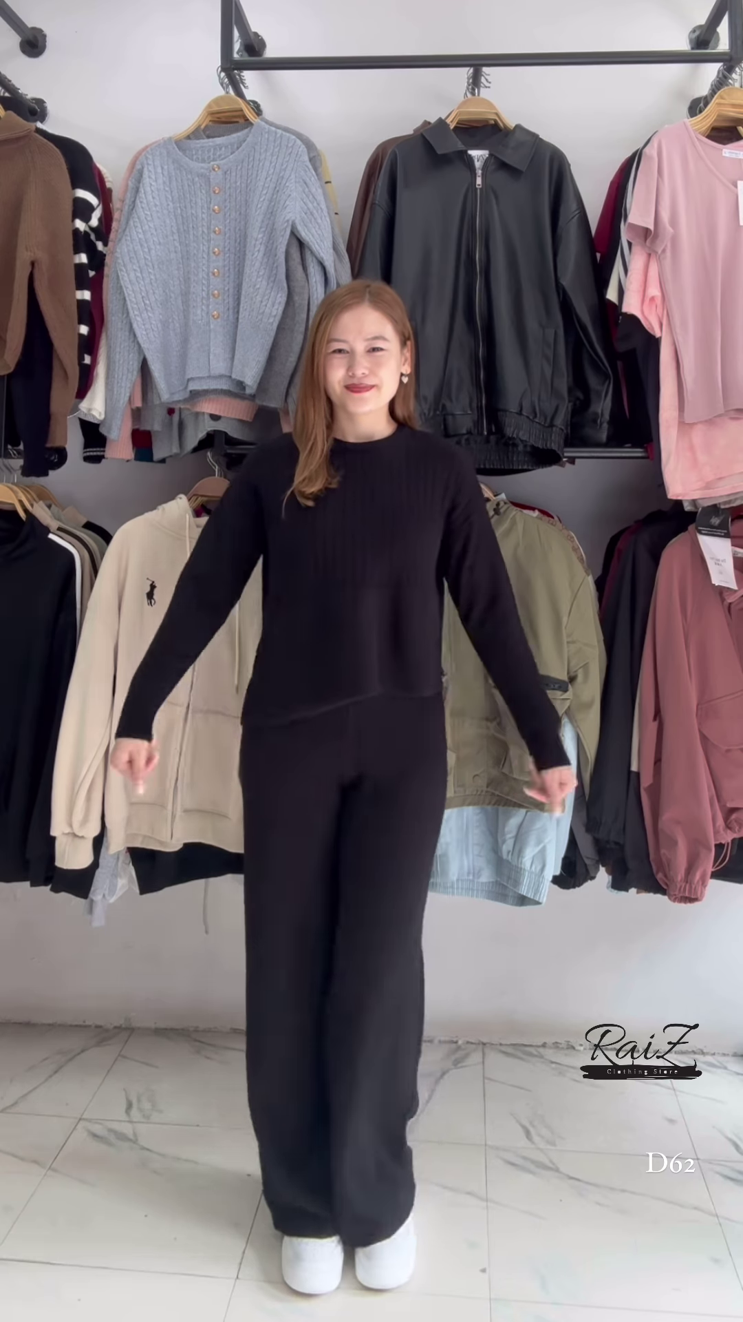 Self-Design Woollen Sweater & Palazzo Set – Elegant Winter Ensemble - Image 3