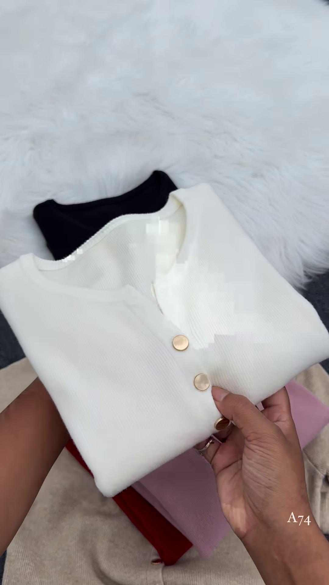 Women's Solid Round Neck Beige Sweater - Image 5