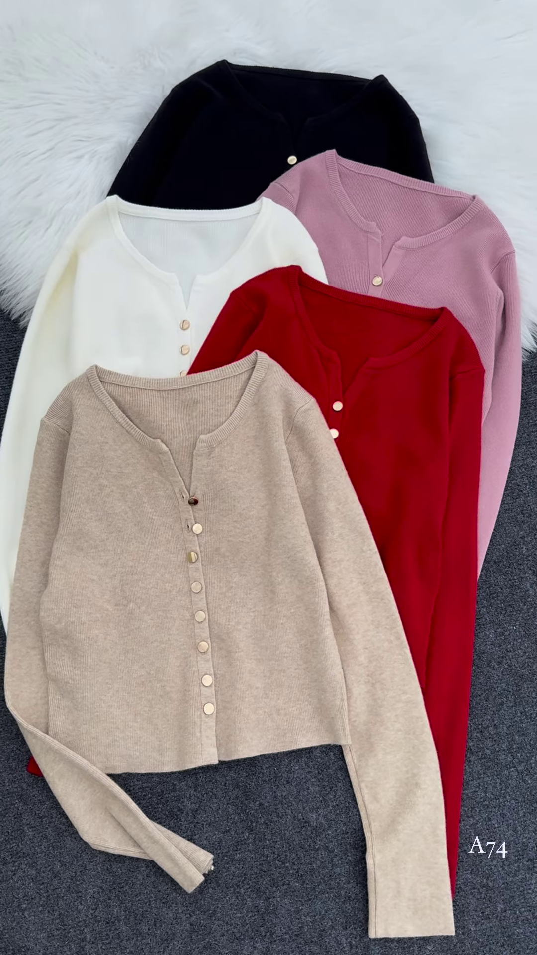 Women's Solid Round Neck Beige Sweater