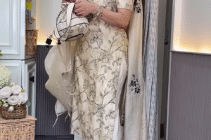 Timeless Off-White Floral Printed Kurta Set – Summer Ethnic Elegance