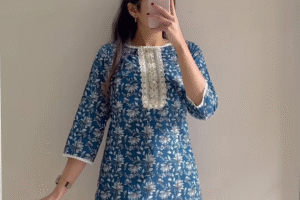 Elegant Floral Cotton Kurta – 5 Color Variants