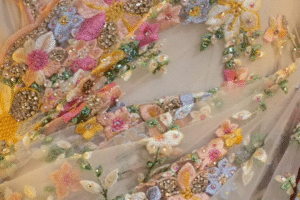 Hand-Embroidered Floral Net Saree – 5 Dreamy Shades