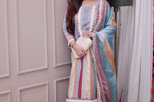 Pastel Elegance Printed Suit – A Timeless Statement