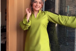 Elegant Green Satin Kurta Set – Luxe Comfort & Grace