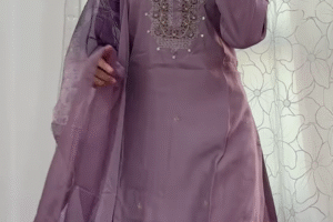 Lavender Luxe Embroidered Suit – Elegance in Every Thread