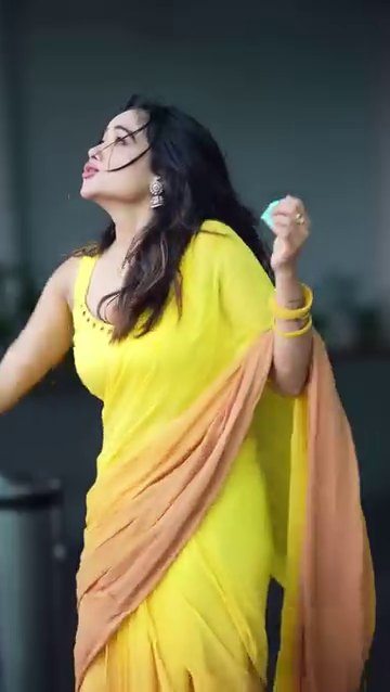 Sun-Kissed Elegance – Radiant Yellow Ombre Saree for Effortless Glamour - Image 2