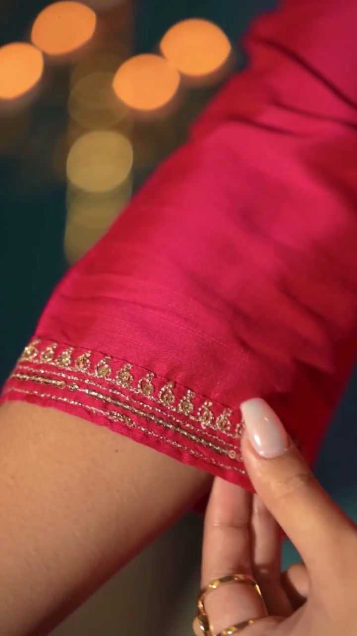 Festive Glow – Orange Silk Suit with Contrasting Dupatta - Image 7