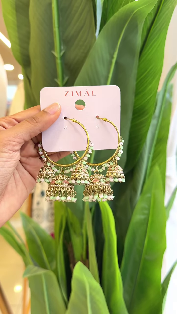🌿 Enchanting Emerald Hoops: A Fusion of Tradition & Grace 🌿 - Image 7