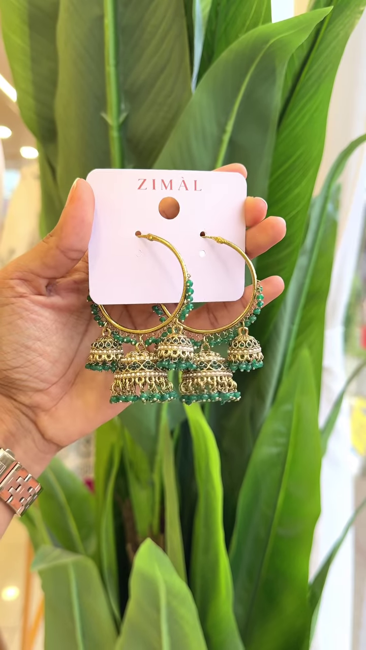 🌿 Enchanting Emerald Hoops: A Fusion of Tradition & Grace 🌿 - Image 8