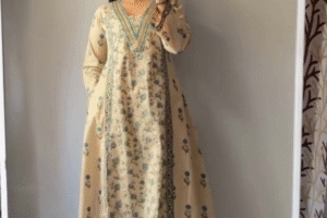 Elegant Floral Print Anarkali Kurta Set with Churidar and Dupatta for Festive Celebrations