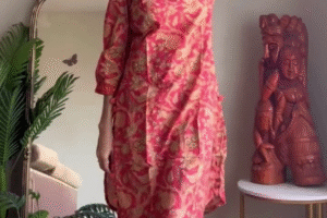 Elegant Floral Print Festive Kurta with Intricate Embroidery - A Perfect Blend of Tradition and Modernity