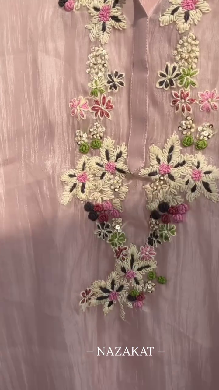 Luxe Crinkle Embroidered Tunic – Floral Cascade Edition - Image 5