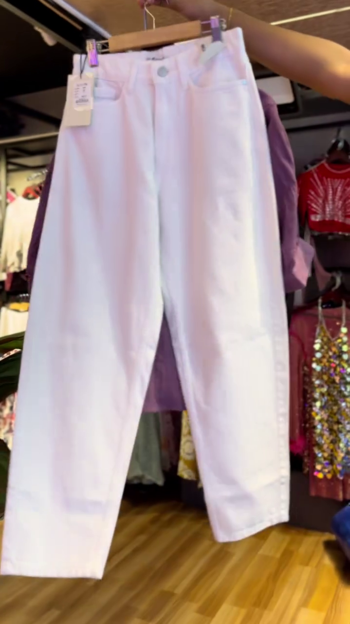 Urban Grace 3-Piece Summer Co-ord Set for Women – Soft Cotton Purple Utility Shirt with Golden Buttons, White Tank Top & Relaxed Fit Cropped Trousers - Image 3