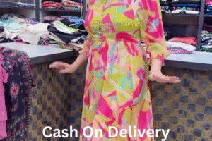 Geometric Multi-Color Printed Fit & Flare Dress