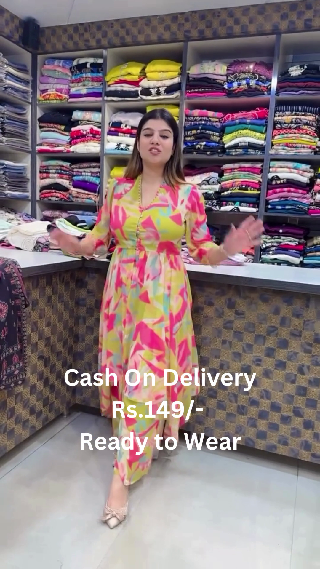 Geometric Multi-Color Printed Fit & Flare Dress - Image 2