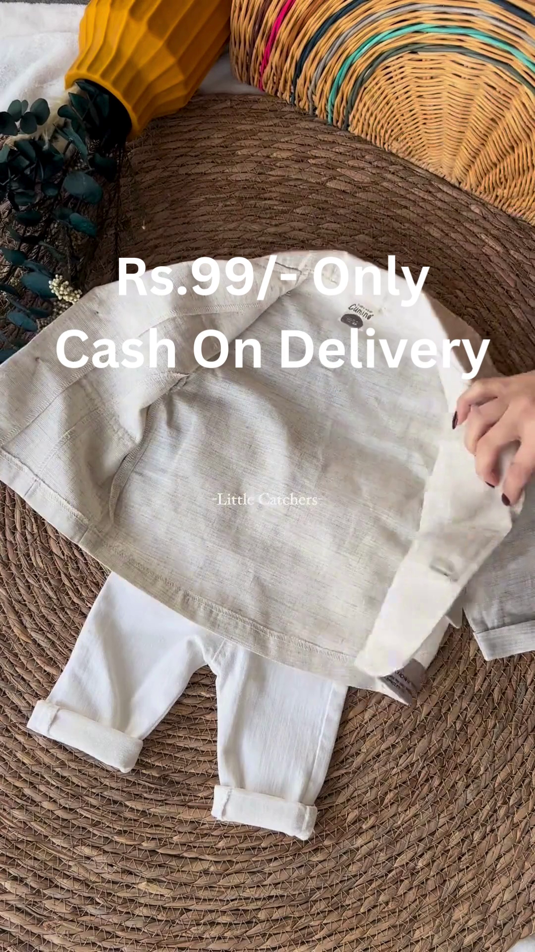 Premium Baby Boy Festive 3-Piece Set with Shirt, Coat, and Pants - Image 4