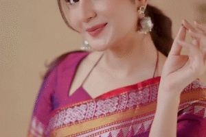 👑✨ Luxury Ethnic Wear | Purple & Gold Handloom Silk Saree 🌸💎