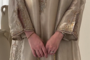 ✨ Gilded Elegance: The Champagne & Maroon Suit ✨