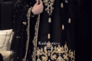 🖤 Golden Noir: The Royal Black Sharara Set 🖤