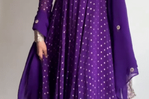 🌟 Royal Purple Anarkali – A Perfect Blend of Grace & Glamour 🌟