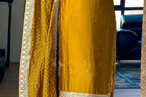 ✨ Golden Elegance: The Perfect Festive Salwar Suit ✨