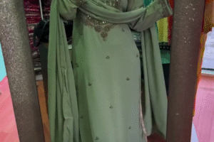 🌿 Serene Beauty: The Graceful Pastel Green Suit 🌿