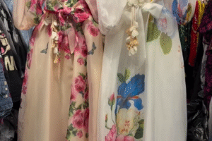 ✨ Ethereal Bloom Collection – Elegant Floral Organza Long Dress 🌸