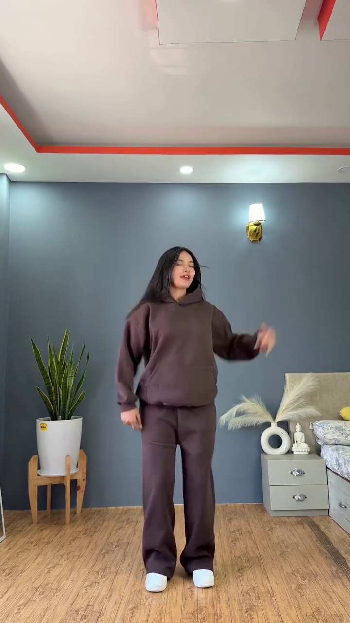 “Cozy Cloud Vibe Hoodie Set ☁️✨ (Available in Grey, Black & Brown)” - Image 6