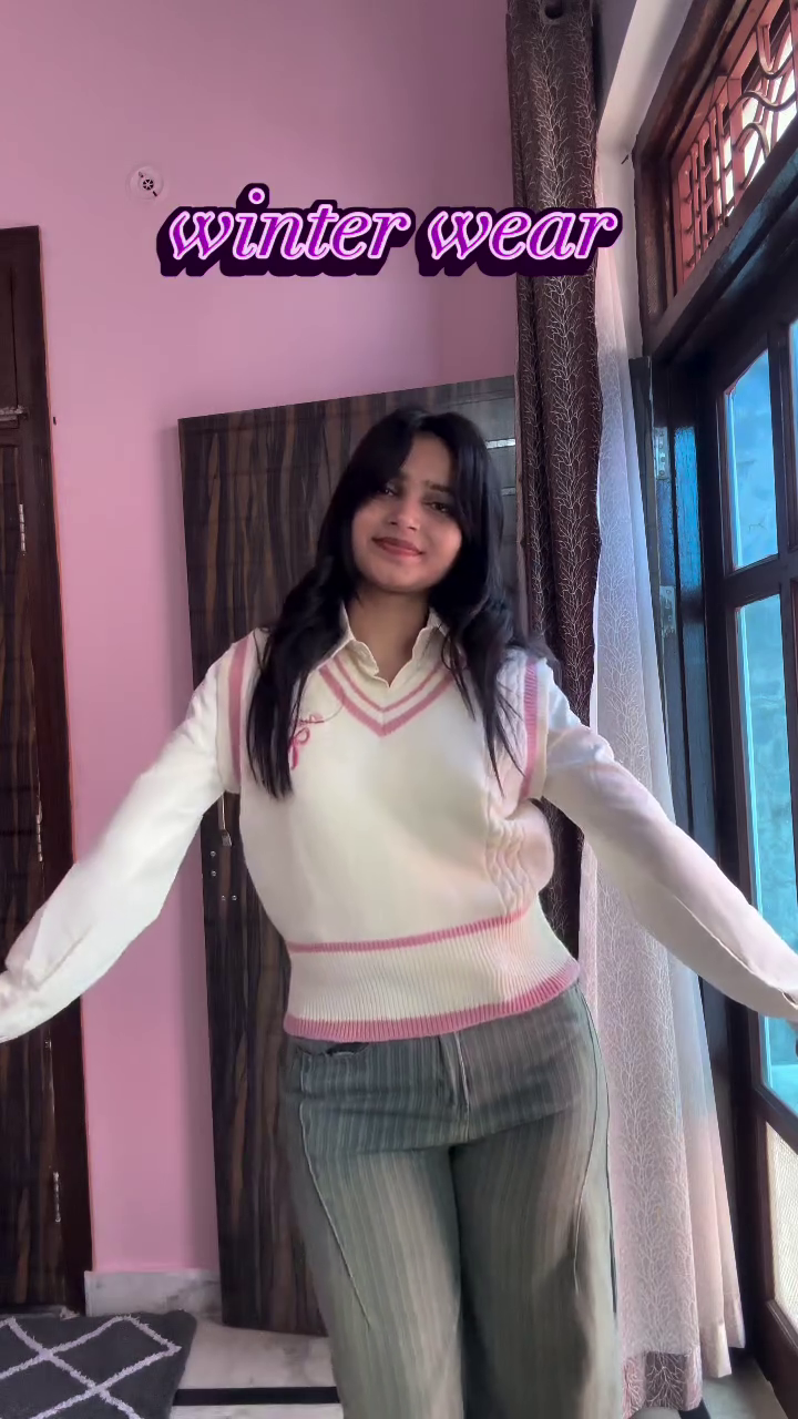 ⭐ “Korean Cute Aesthetic Winter Sweater for Girls | Soft Knit | Bow Detail | Premium Warm Wear | Sizes XXS–XXL” - Image 5