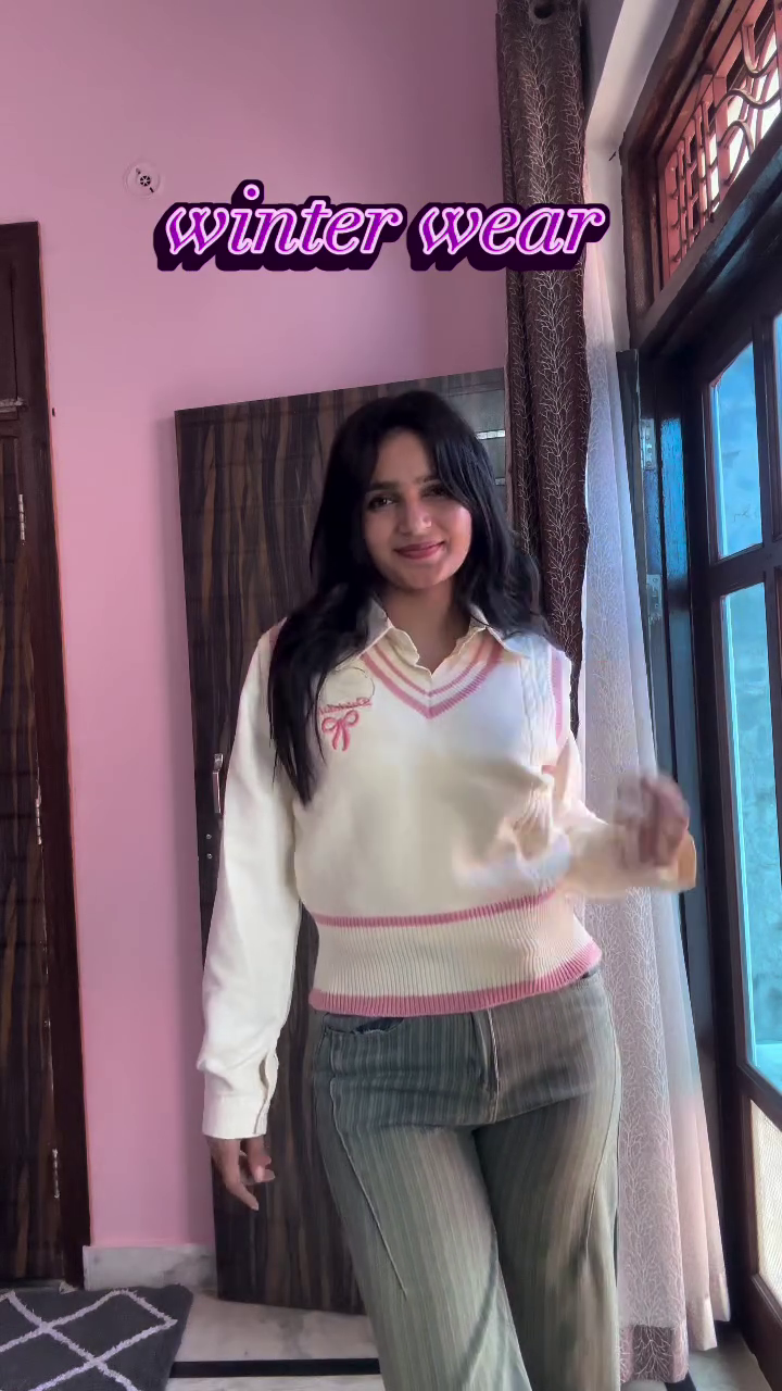 ⭐ “Korean Cute Aesthetic Winter Sweater for Girls | Soft Knit | Bow Detail | Premium Warm Wear | Sizes XXS–XXL” - Image 3