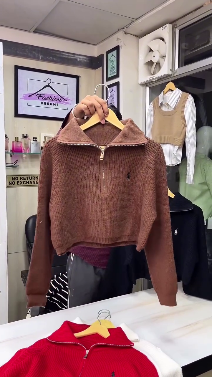 🔥 Premium Half-Zipper Ribbed Winter Sweater (Multiple Colors) 🔥 - Image 7