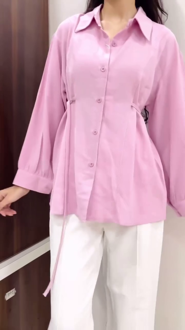 Premium Lace-Up Back Shaping Shirts for Women – Trendy Fit, Elegant Style - Image 4