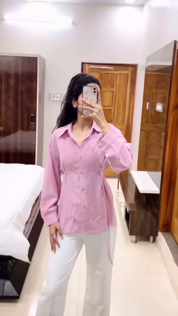 Premium Lace-Up Back Shaping Shirts for Women – Trendy Fit, Elegant Style - Image 5