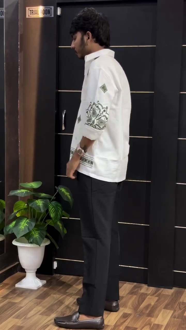 Premium Festive Designer Printed Men’s Shirt Collection – Slim Fit Elegance - Image 6