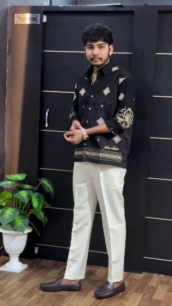 Premium Festive Designer Printed Men’s Shirt Collection – Slim Fit Elegance