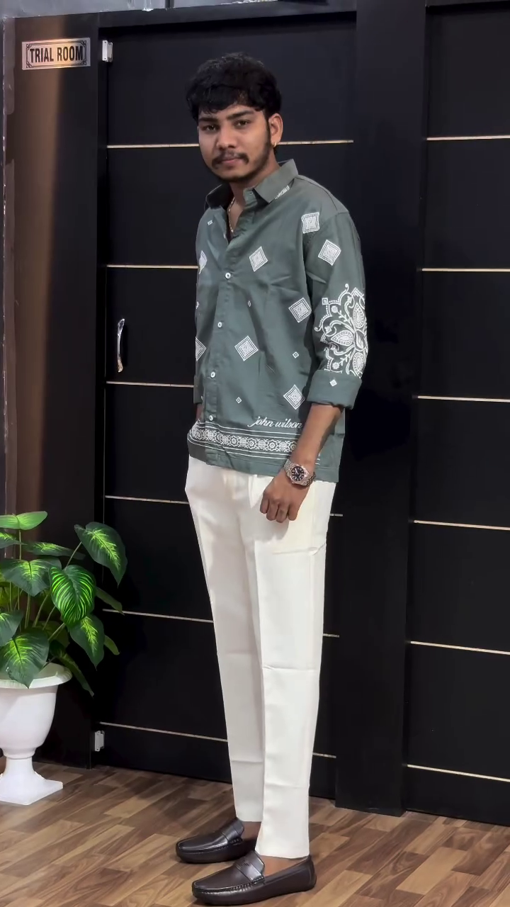 Premium Festive Designer Printed Men’s Shirt Collection – Slim Fit Elegance - Image 4