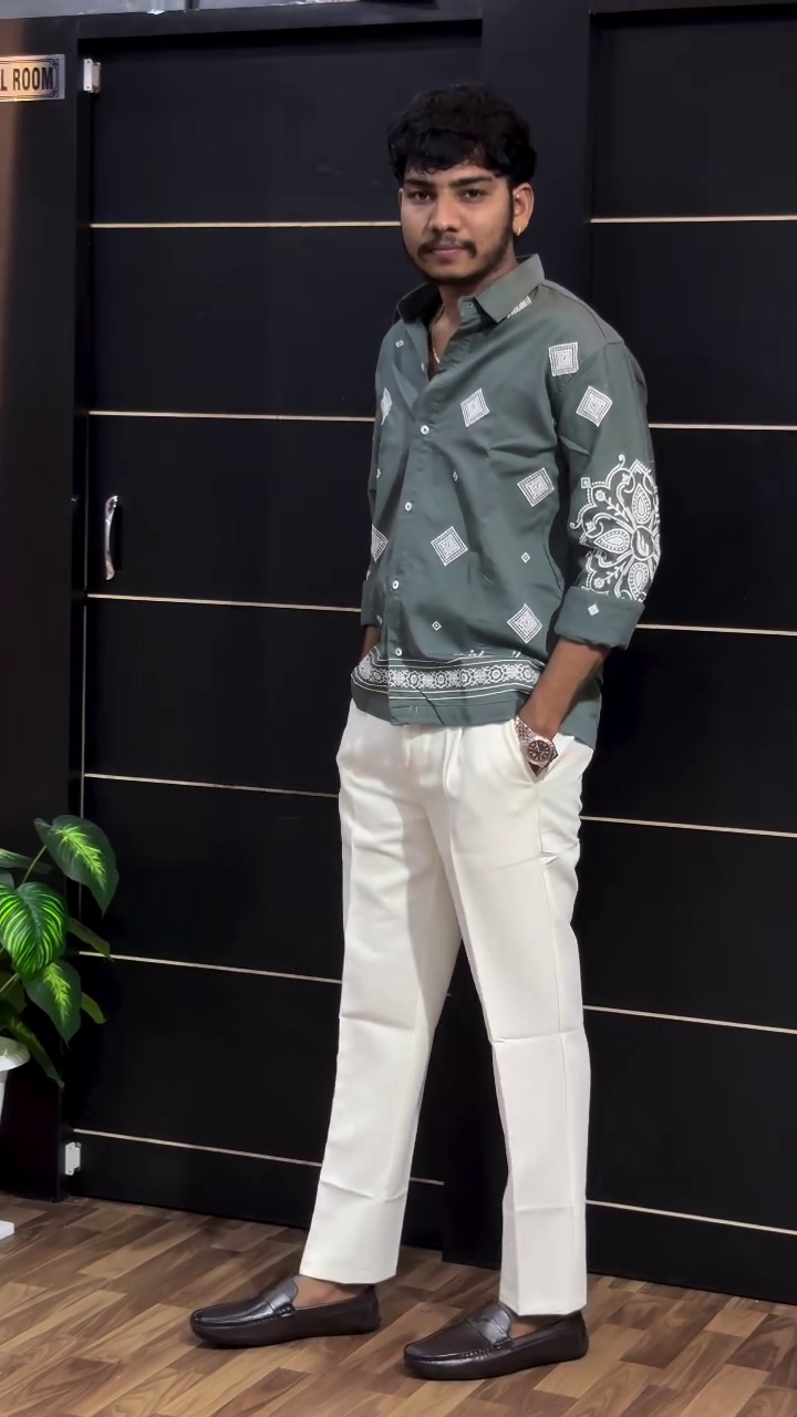 Premium Festive Designer Printed Men’s Shirt Collection – Slim Fit Elegance - Image 5