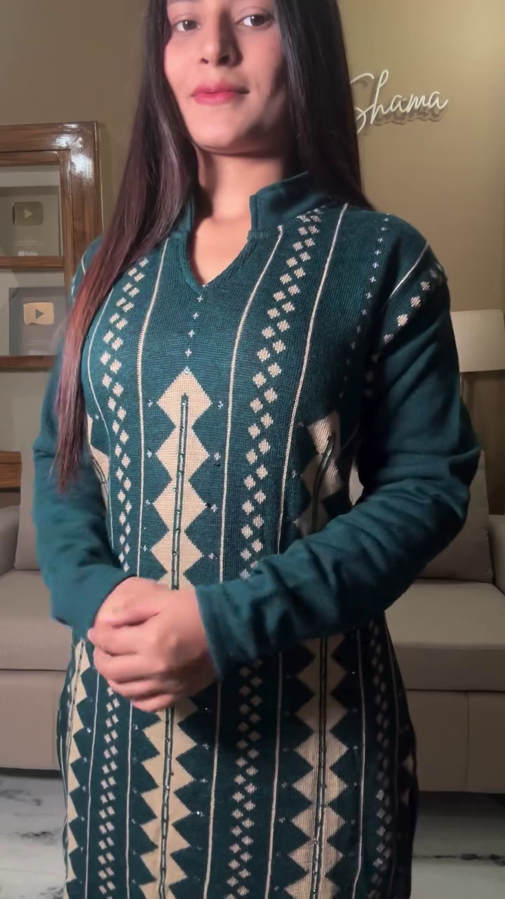 Women’s Premium Woolen Winter Kurti – Ultra-Warm, Soft, Stylish | Multiple Designs & Colors - Image 4