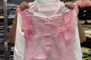 Luxury Faux-Fur Layered Shirt Top With Pearl & Lace Detailing – Premium Winter Fashion Collection (XXS–XXL)