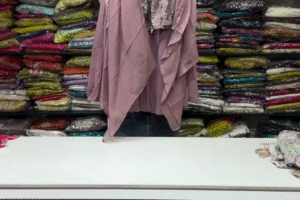 Royal Pastel Embroidered Kurti With Flowing Layered Shrug – Premium Festive & Partywear Set