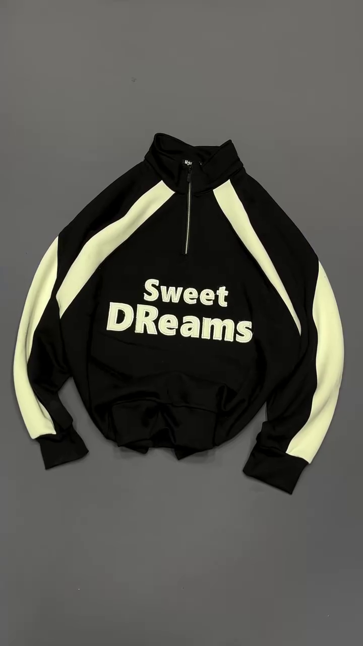 Premium Contrast Panel Half-Zip Sweatshirt – Cozy Unisex Streetwear Style - Image 3